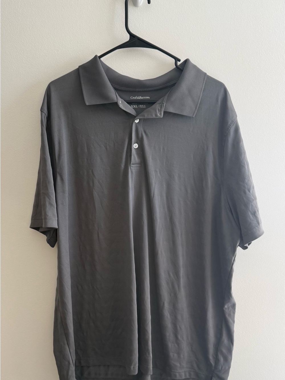 croft & barrow Men's Charcoal Gray Polo Shirt